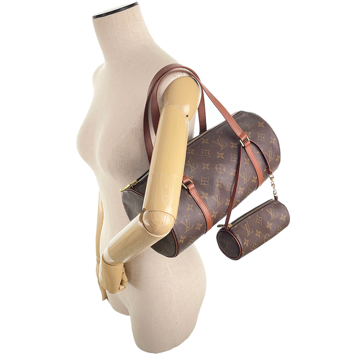 Louis Vuitton Monogram Papillon 30 Coated Canvas Leather Brown Handbag 4906