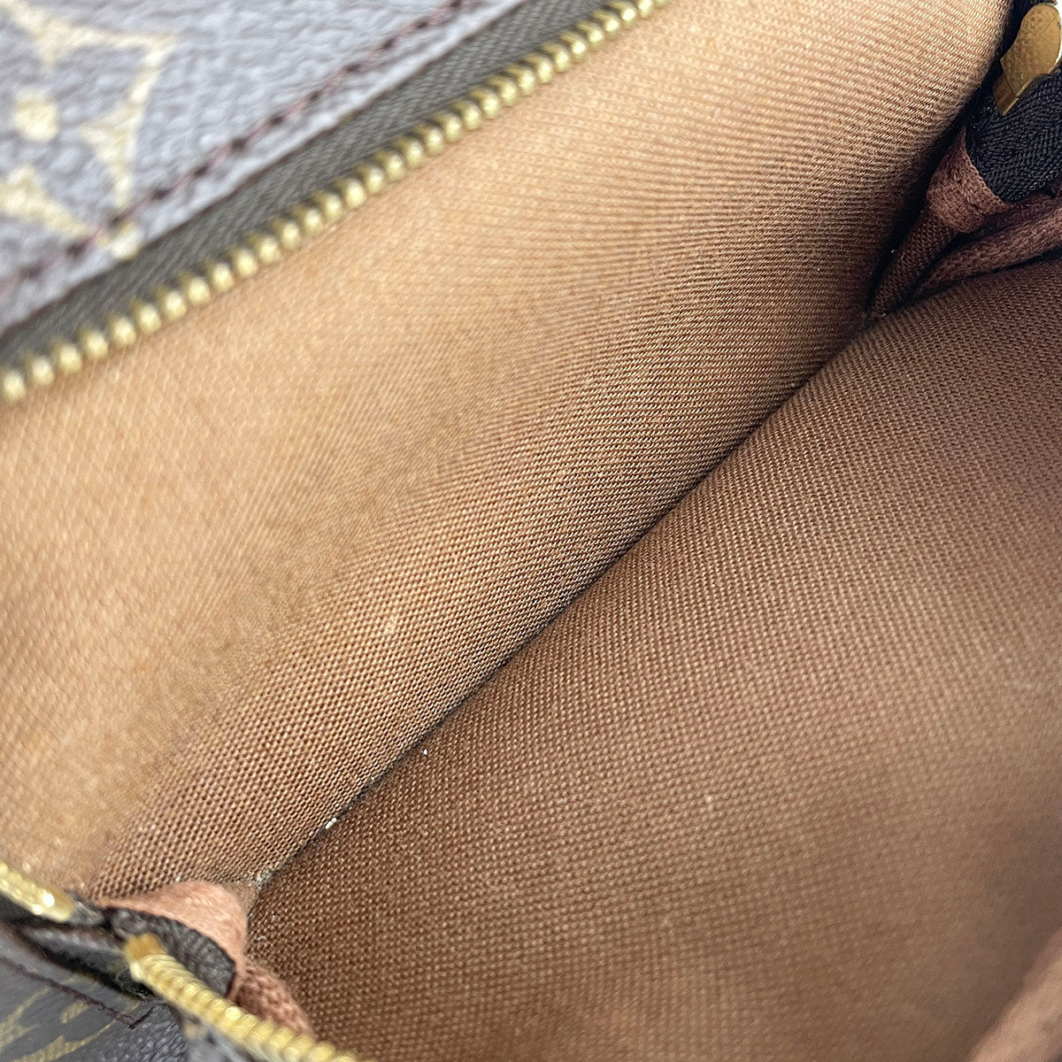 Louis Vuitton Monogram Montsouris MM Coated Canvas Brown Backpack Bag 4943