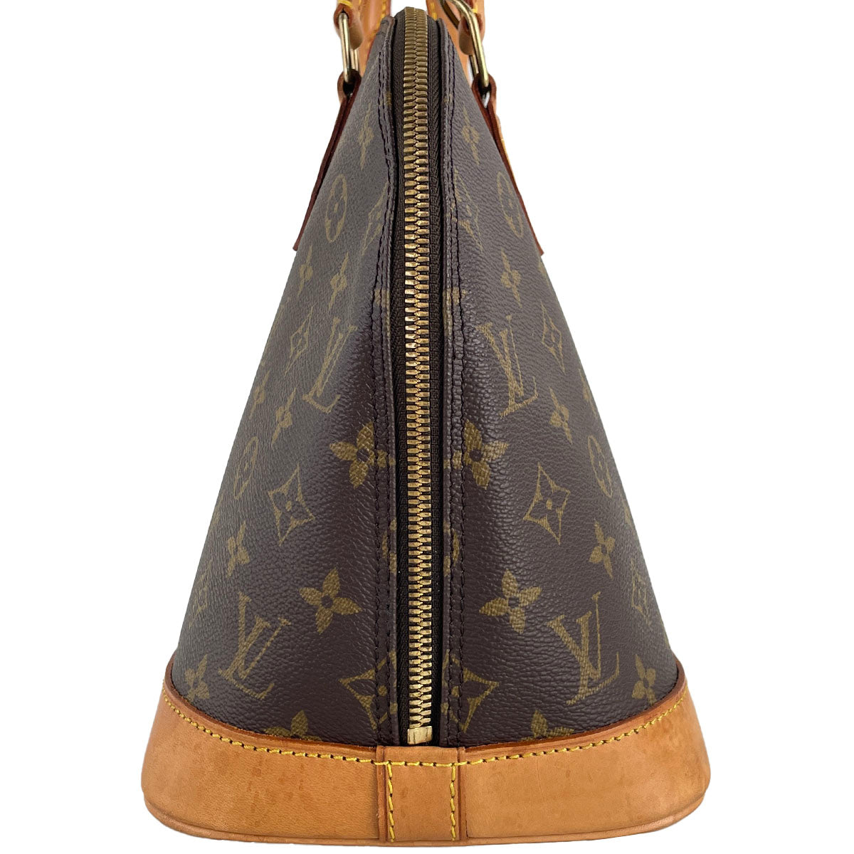 Louis Vuitton Monogram Alma 2way Coated Canvas Fabric Brown Handbag 4902