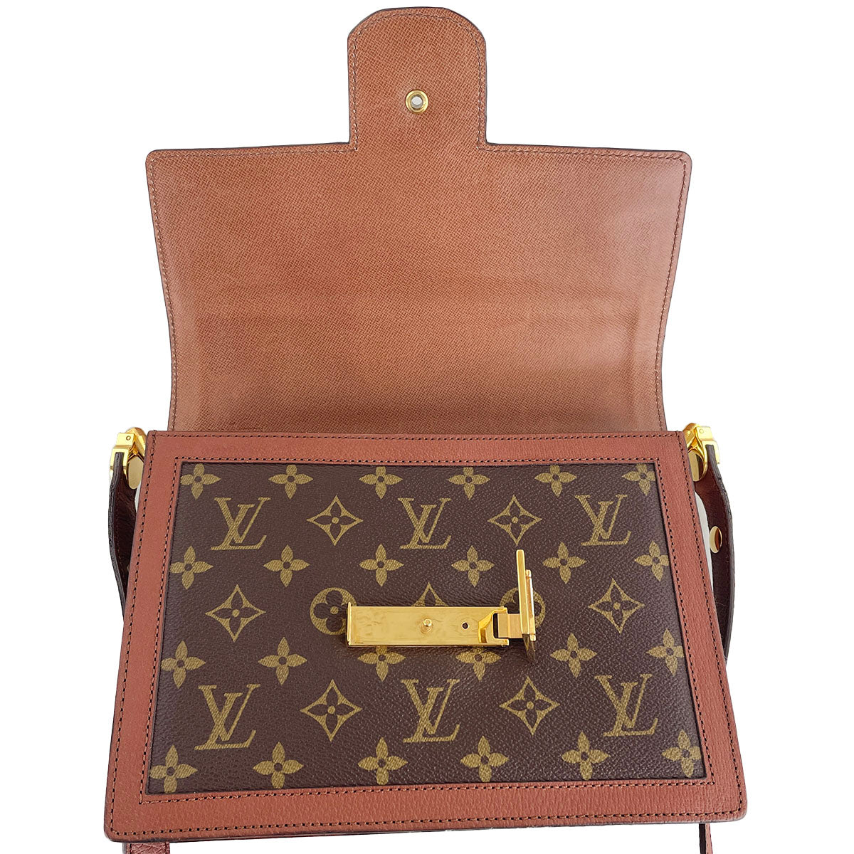 Louis Vuitton Monogram Sac Dauphine Coated Canvas Brown Shoulder bag 4908