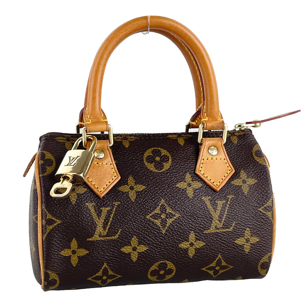 Louis Vuitton Monogram Mini speedy Coated Canvas Fabric Brown Handbag 4930