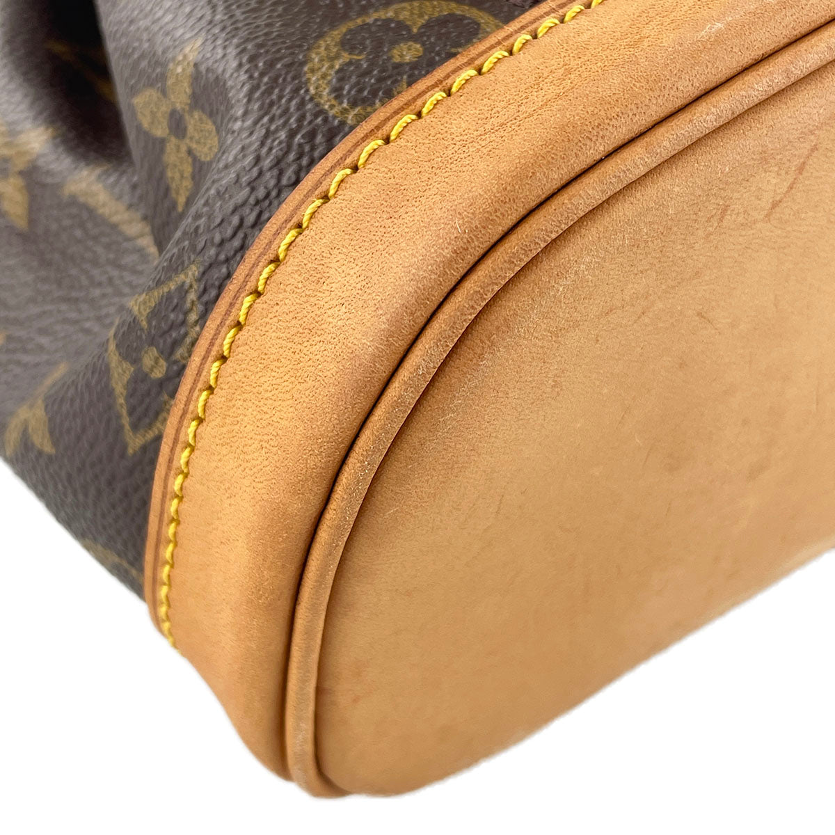 Louis Vuitton Monogram Montsouris PM Coated Canvas Brown Backpack Bag 4873