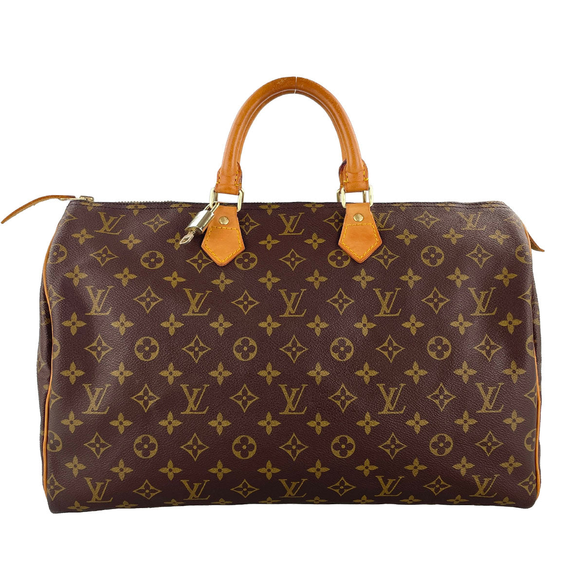 Louis Vuitton Monogram Speedy 40 Coated Canvas Fabric Brown Handbag 4850