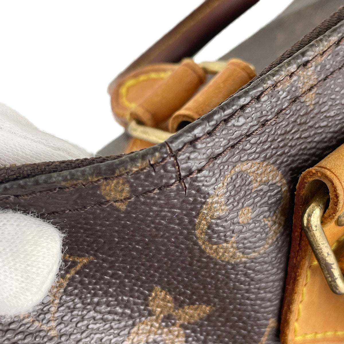 Louis Vuitton Monogram Speedy 30 Leather Fabric Brown Handbag 4759