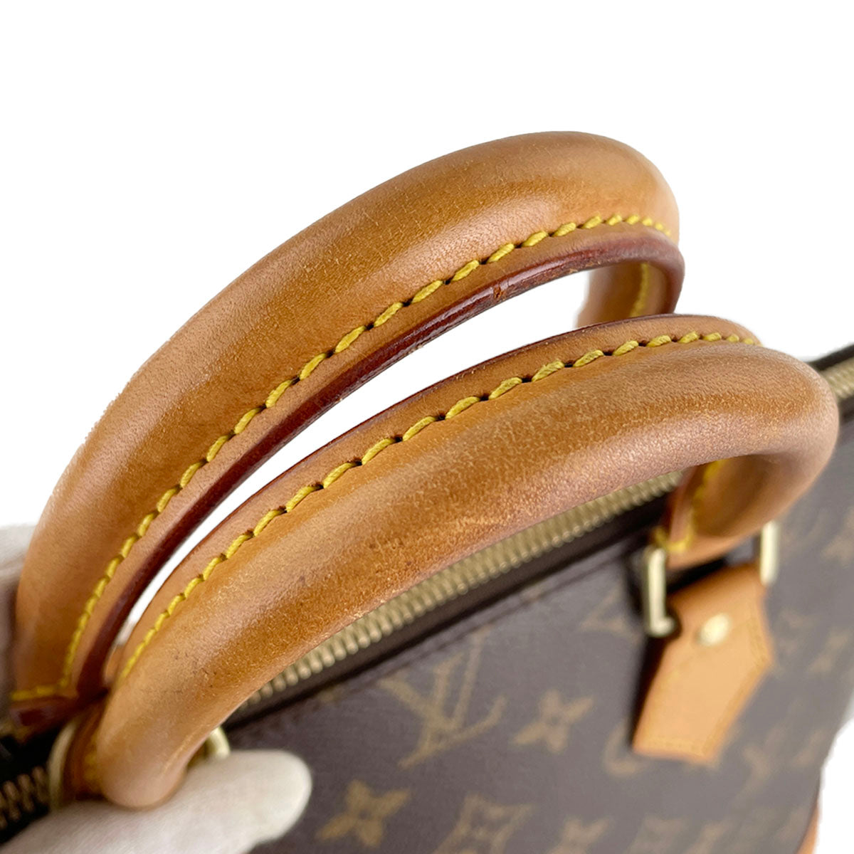 Louis Vuitton Monogram Alma Coated Canvas Fabric Brown Handbag 4881