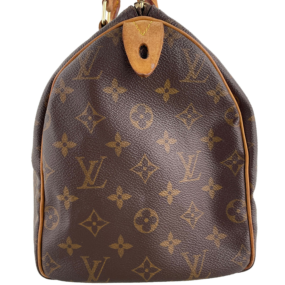 Louis Vuitton Monogram Speedy 30 Coated Canvas Fabric Brown Handbag 4885