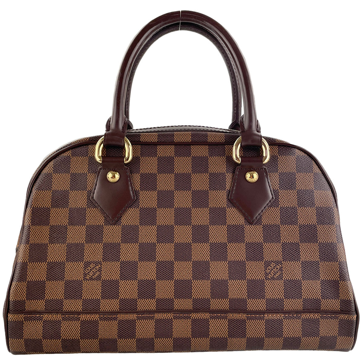 Louis Vuitton Damier Duomo Coated Canvas Suede Brown Handbag 4905
