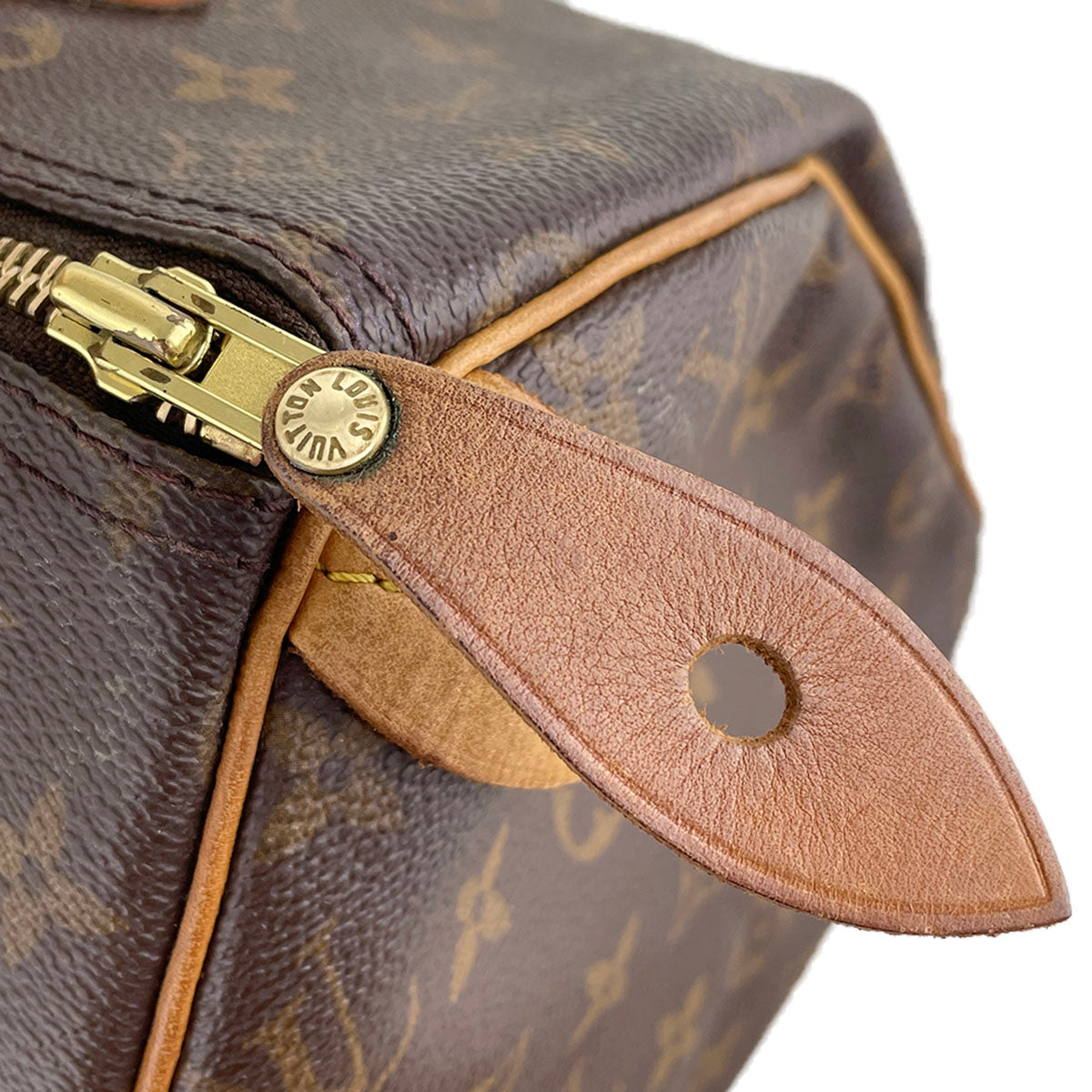 Louis Vuitton Monogram Speedy 30 Coated Canvas Fabric Brown Handbag 4885