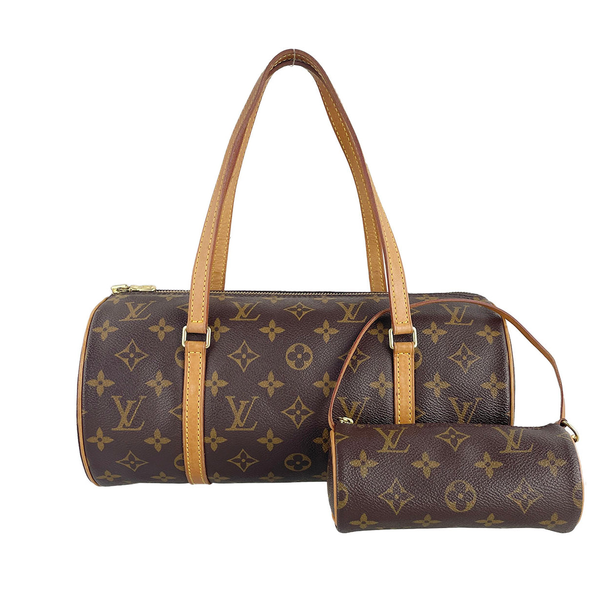 Louis Vuitton Monogram Papillon 30 Coated Canvas Brown Handbag 4841