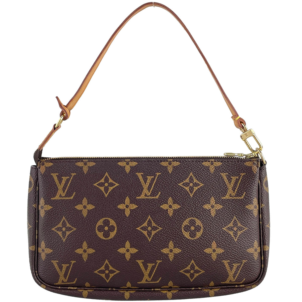 Louis Vuitton Monogram Pochette Accessoires Coated Canvas Brown Handbag 4920