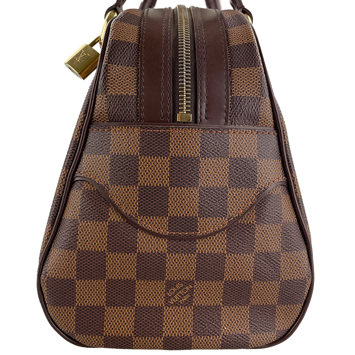 Louis Vuitton Damier Duomo Coated Canvas Suede Brown Handbag 4905