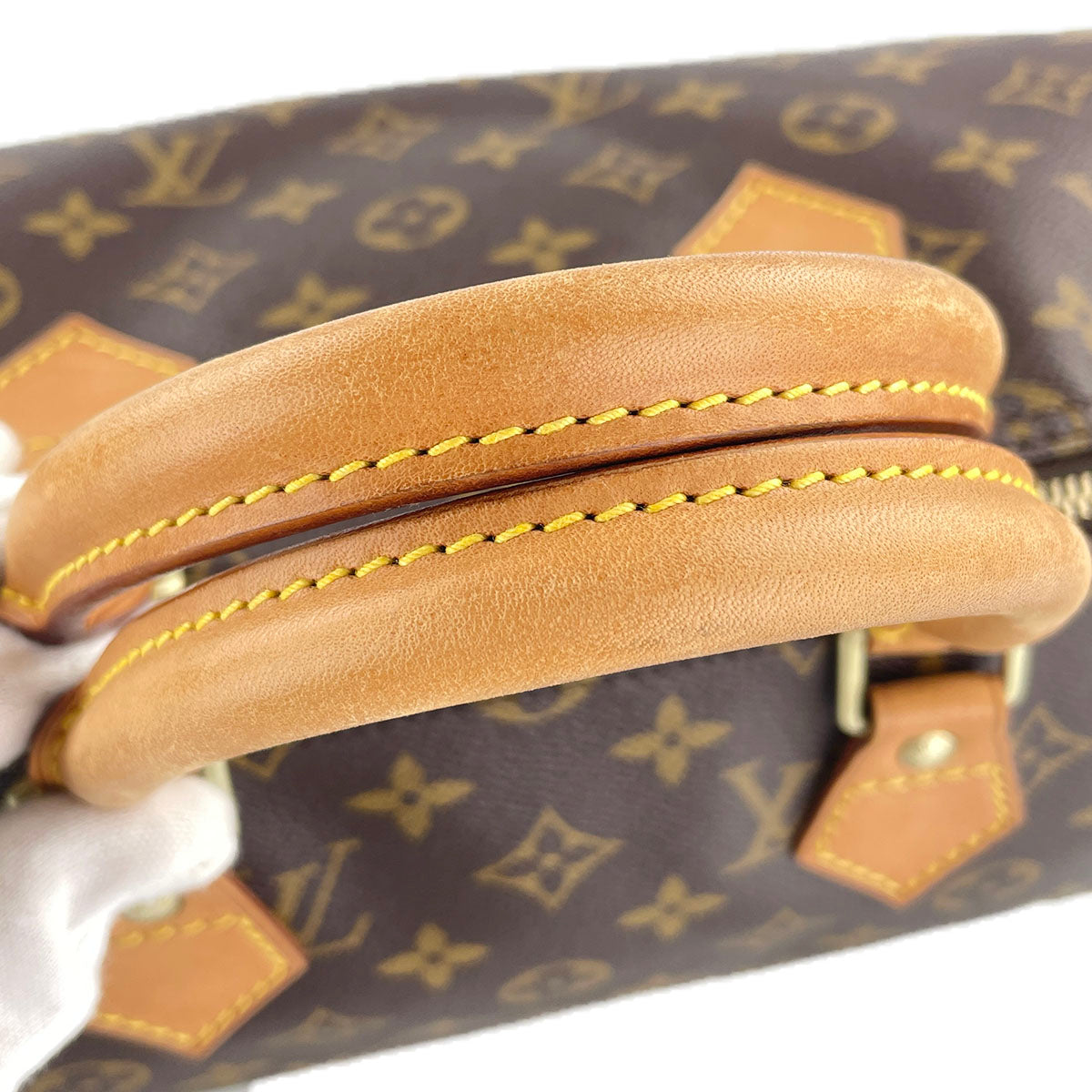 Louis Vuitton Monogram Speedy 35 Coated Canvas Fabric Brown Handbag 4849
