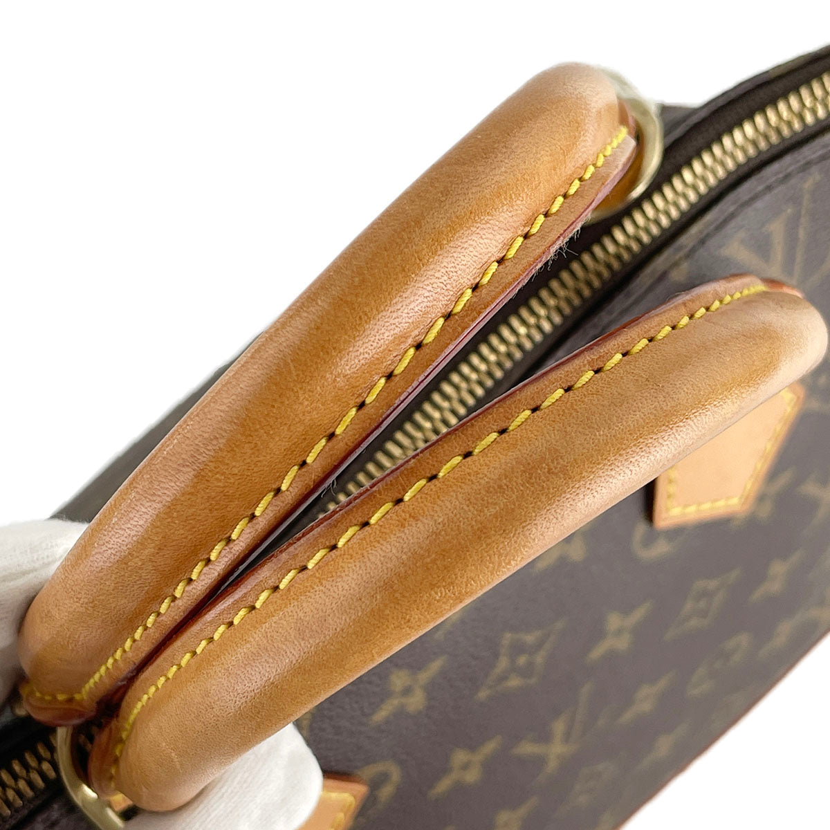 Louis Vuitton Monogram Alma 2way Coated Canvas Fabric Brown Handbag 4902