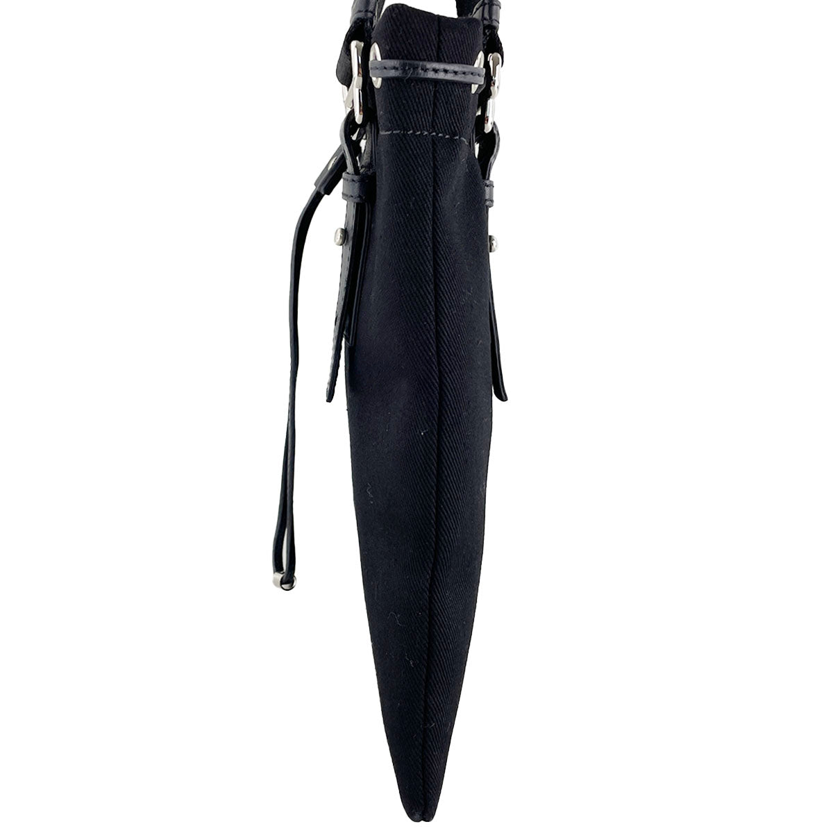 Saint Laurent Rive Gauche Kahala Canvas Fabric Black Handbag 4886