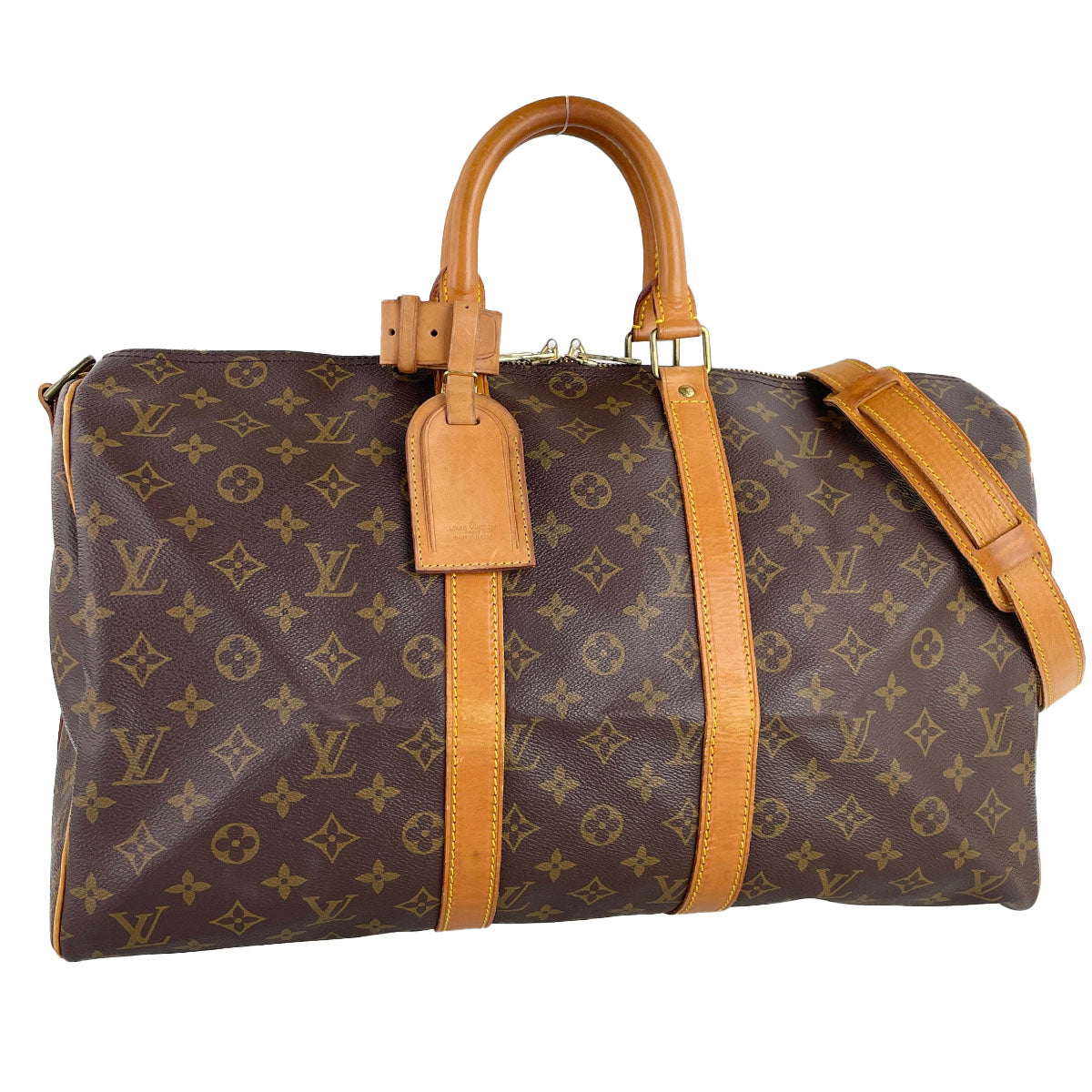 Louis Vuitton Monogram Keepall Bandouliere 45 Coated Canvas Boston Bag 4904