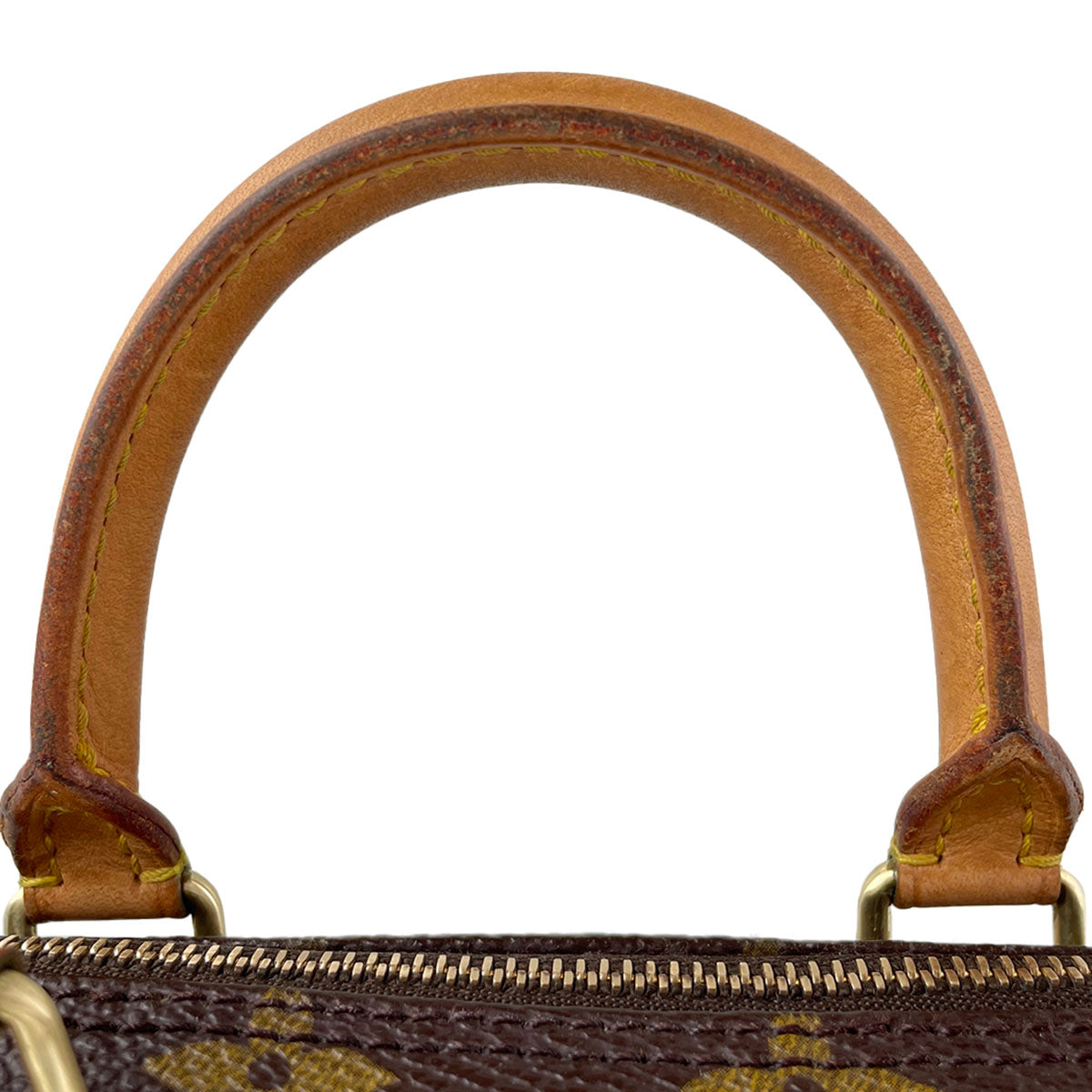 Louis Vuitton Monogram Mini speedy Coated Canvas Fabric Brown 2way Handbag 4934