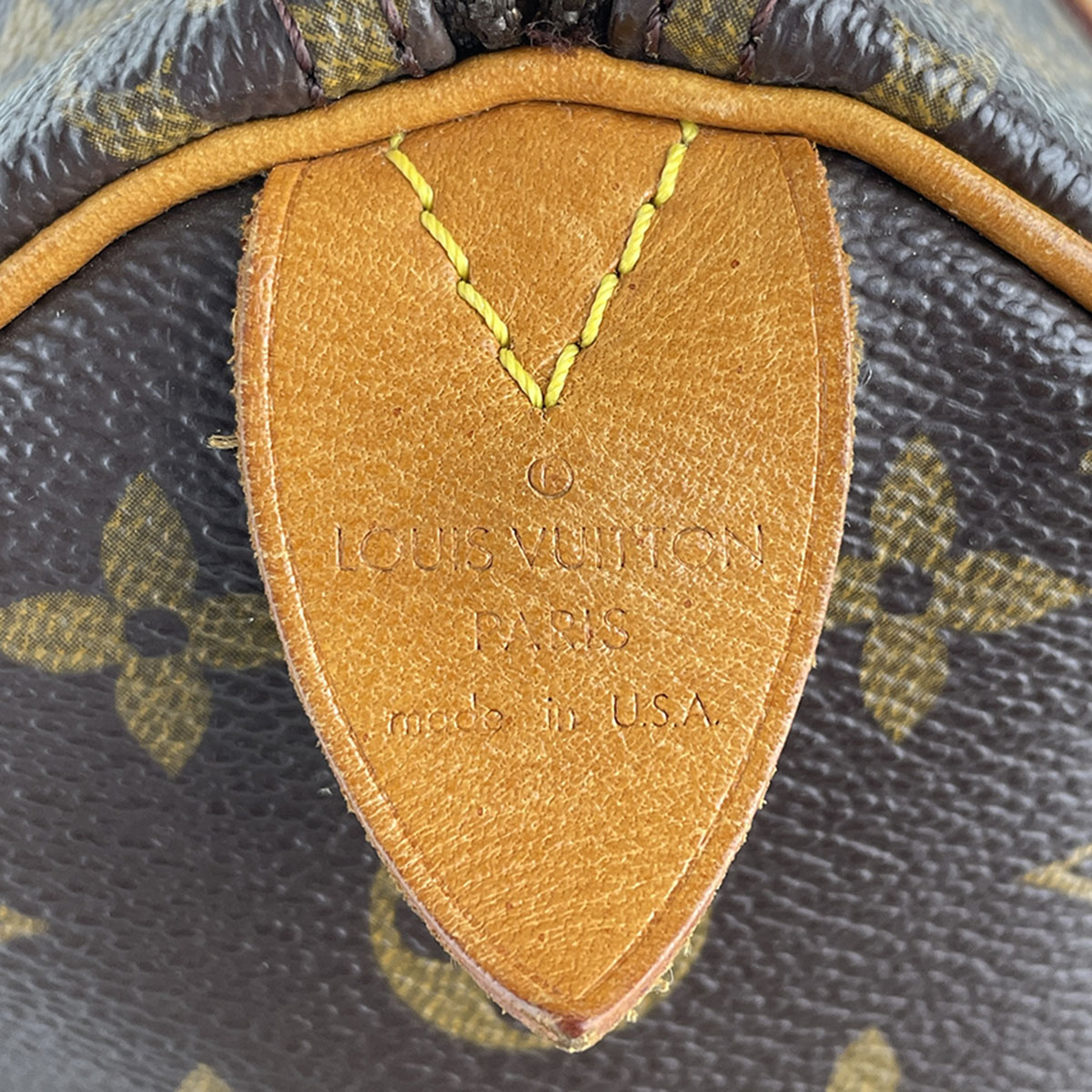 Louis Vuitton Monogram Speedy 25 Coated Canvas Fabric Brown Handbag 4925