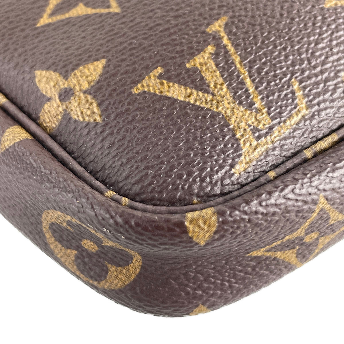 Louis Vuitton Monogram Pochette Accessoires Coated Canvas Brown Handbag 4920