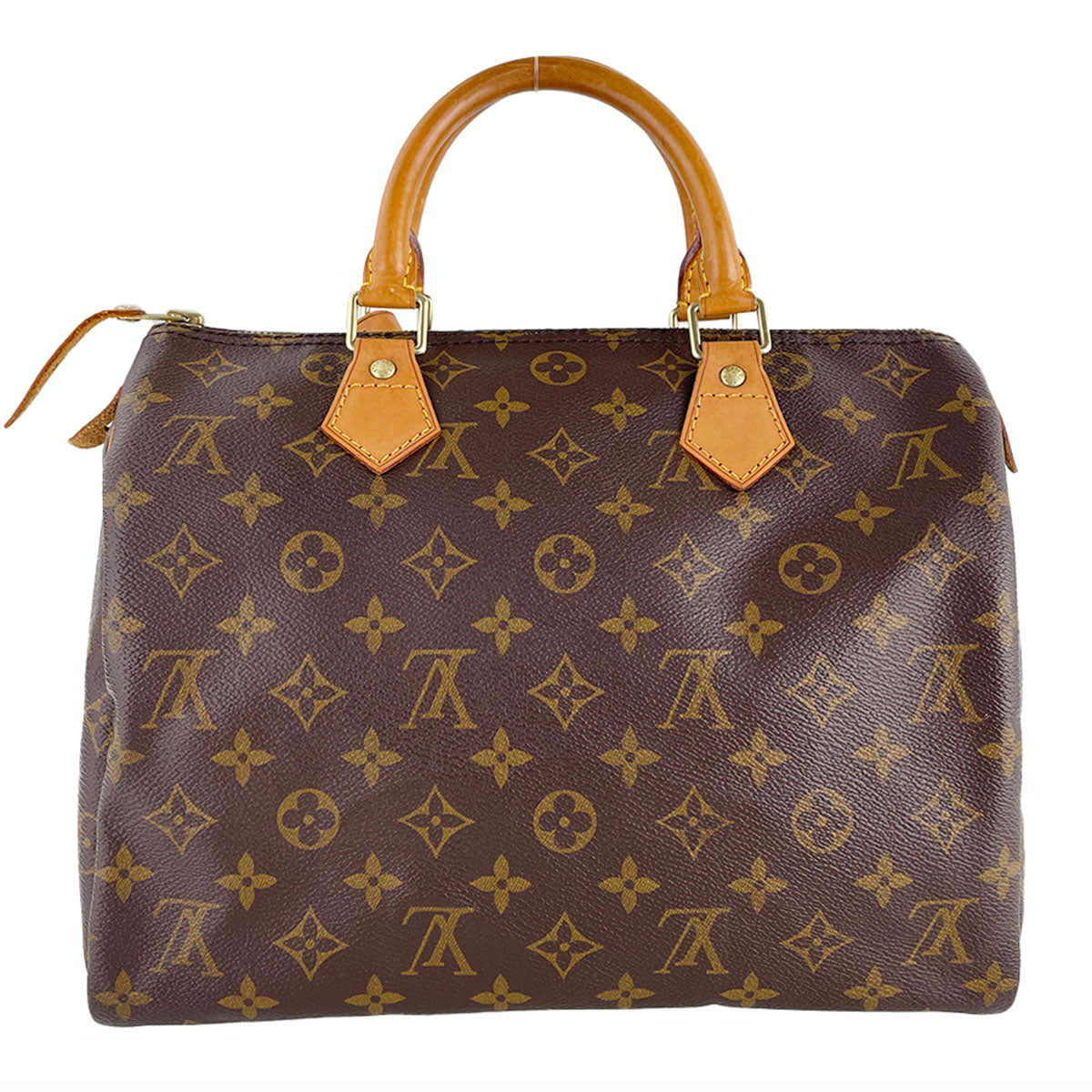 Louis Vuitton Monogram Speedy 30 Coated Canvas Fabric Brown Handbag 4865