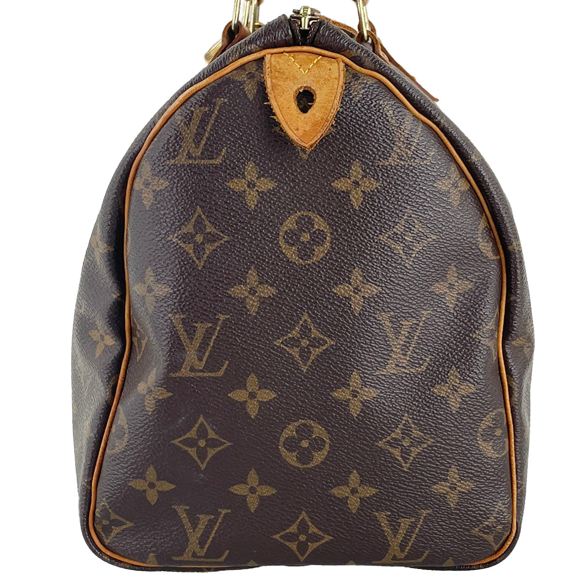Louis Vuitton Monogram Speedy 30 Leather Fabric Brown Handbag 4759