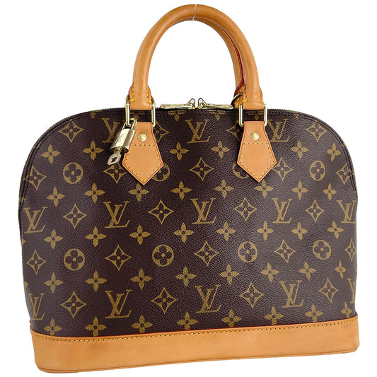 Louis Vuitton Monogram Alma Coated Canvas Fabric Brown Handbag 4838