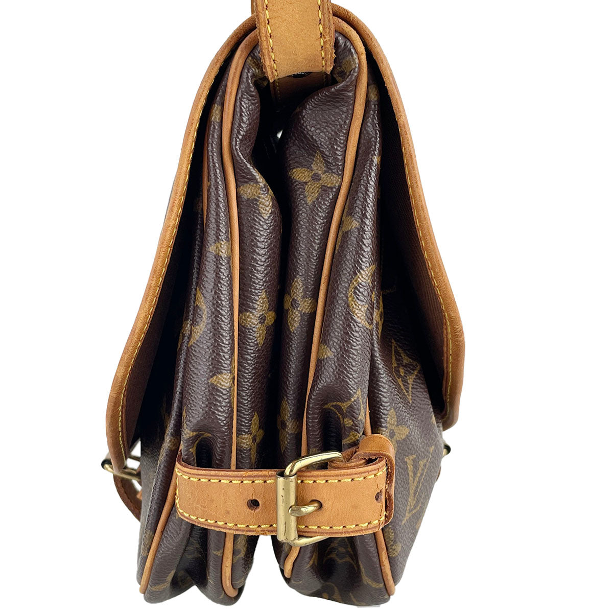 Louis Vuitton Monogram Saumur 30 Coated Canvas Fabric Brown Shoulder bag 4852