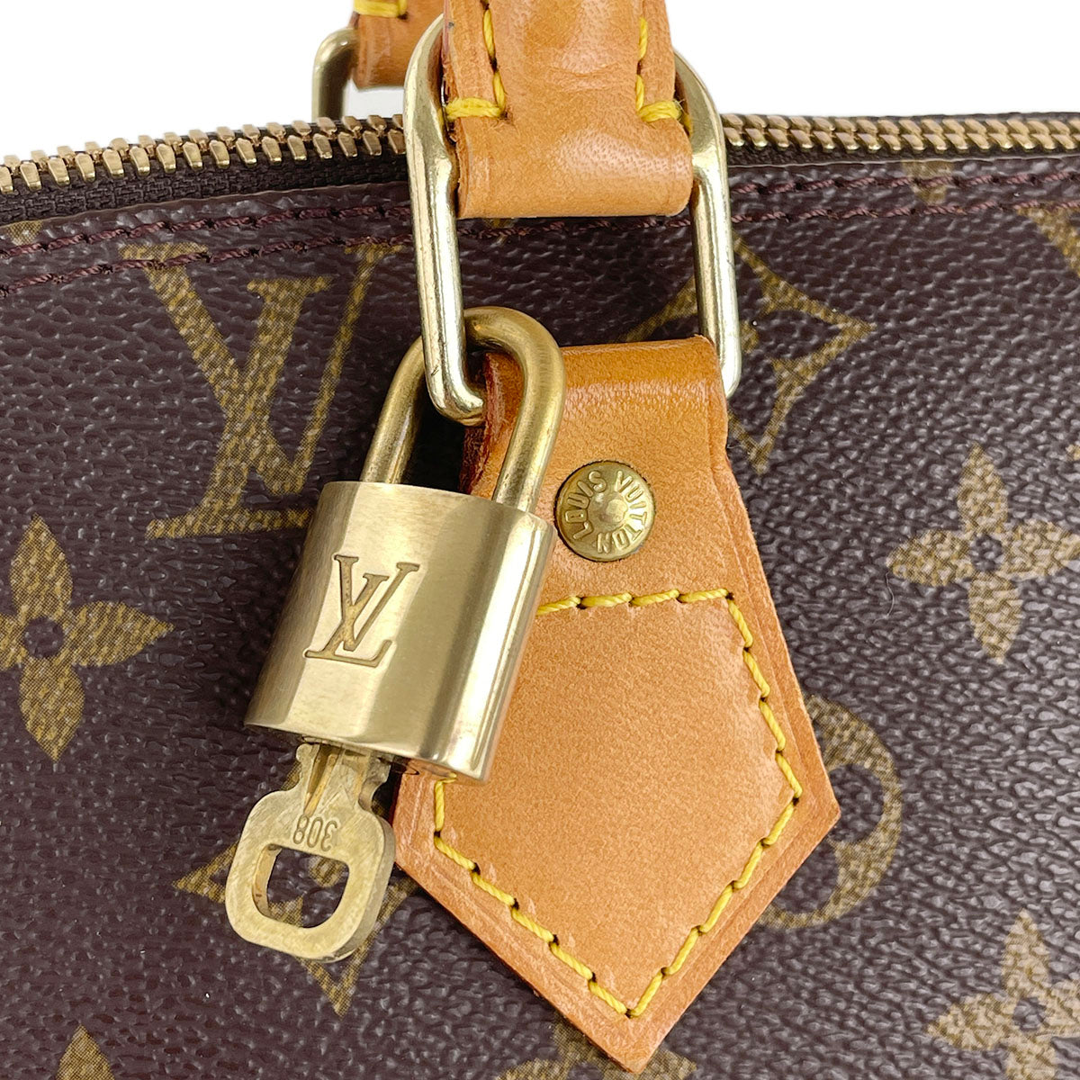 Louis Vuitton Monogram Alma Coated Canvas Fabric Brown Handbag 4912