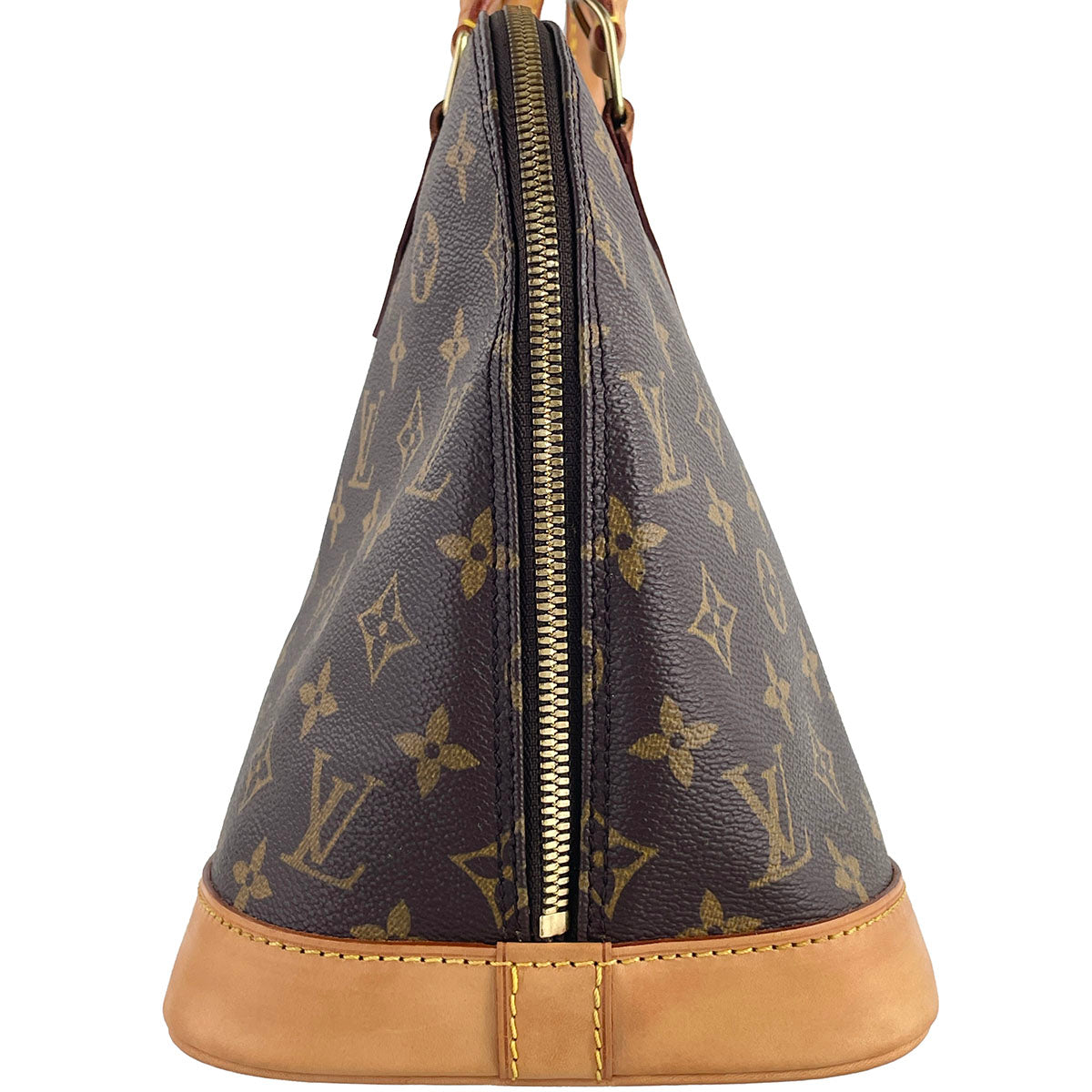 Louis Vuitton Monogram Alma Coated Canvas Fabric Brown Handbag 4838