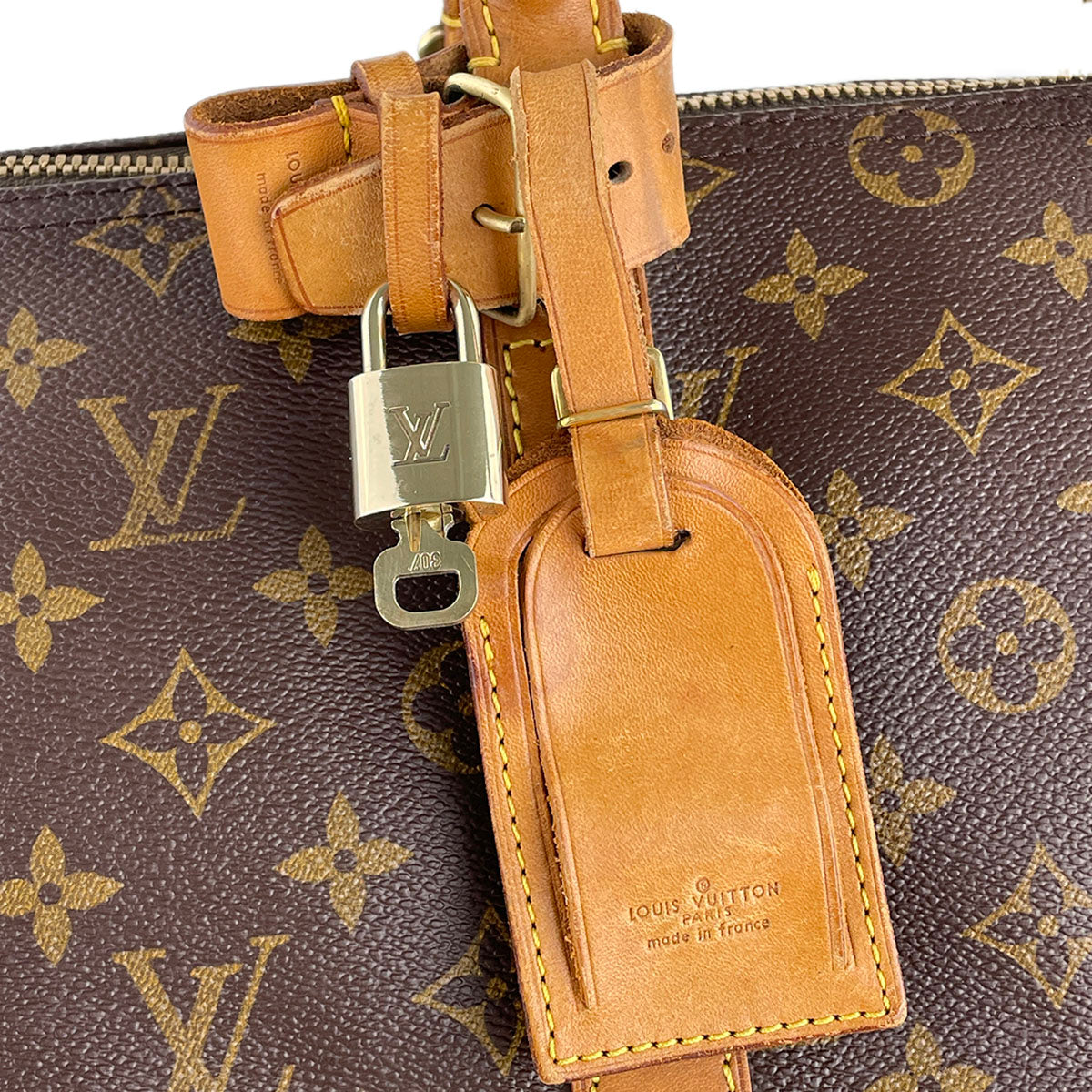Louis Vuitton Monogram Keepall 45 Coated Canvas Fabric Brown Boston Bag 4824