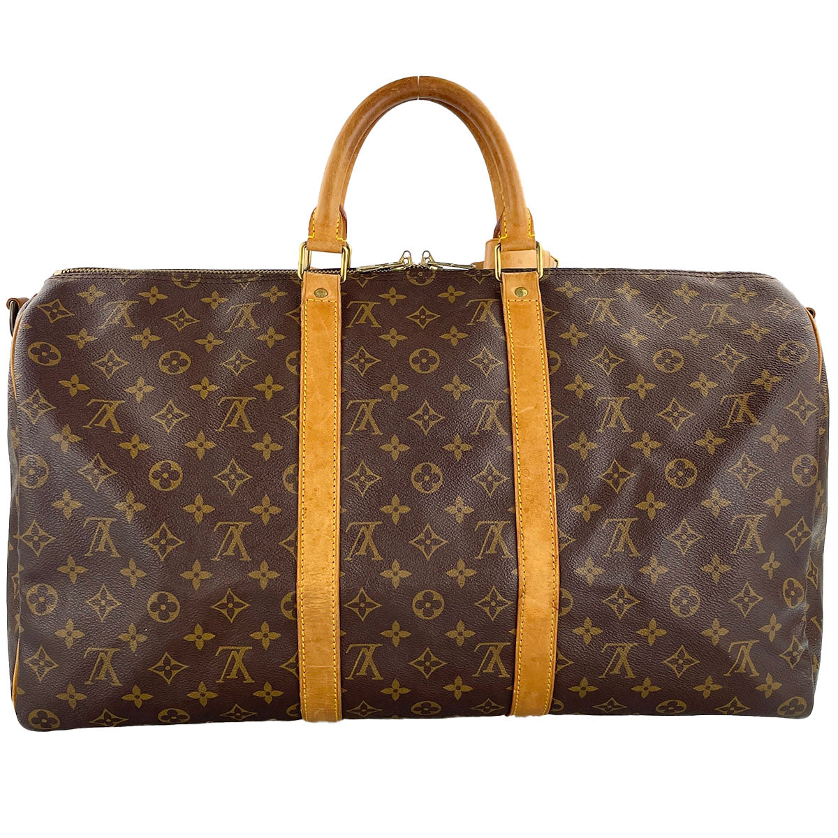 Louis Vuitton Monogram Keepall Bandouliere 50 Coated Canvas Boston Bag 4869