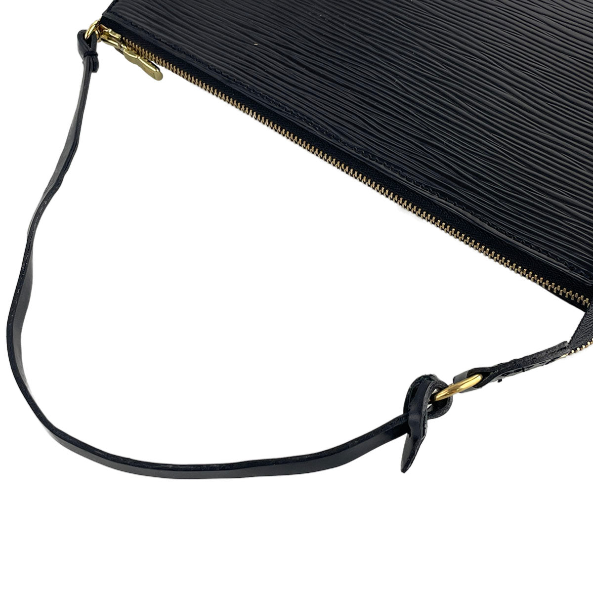 Louis Vuitton Epi Pochette Accessoires Leather Suede Black Handbag 4926
