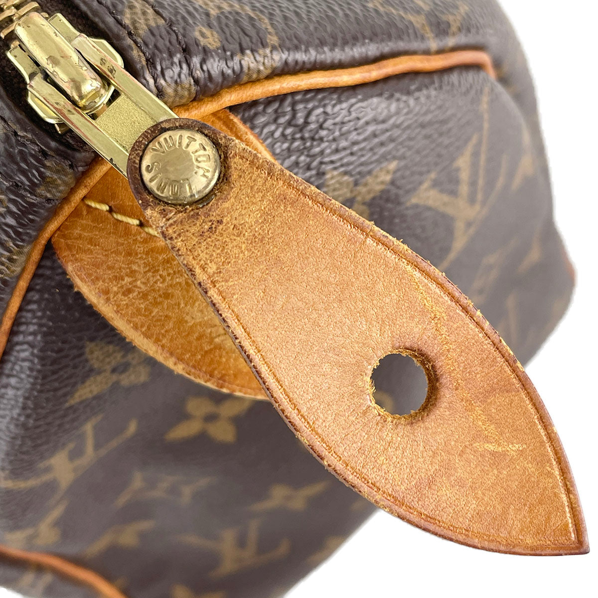 Louis Vuitton Monogram Speedy 25 Coated Canvas Fabric Brown Handbag 4899