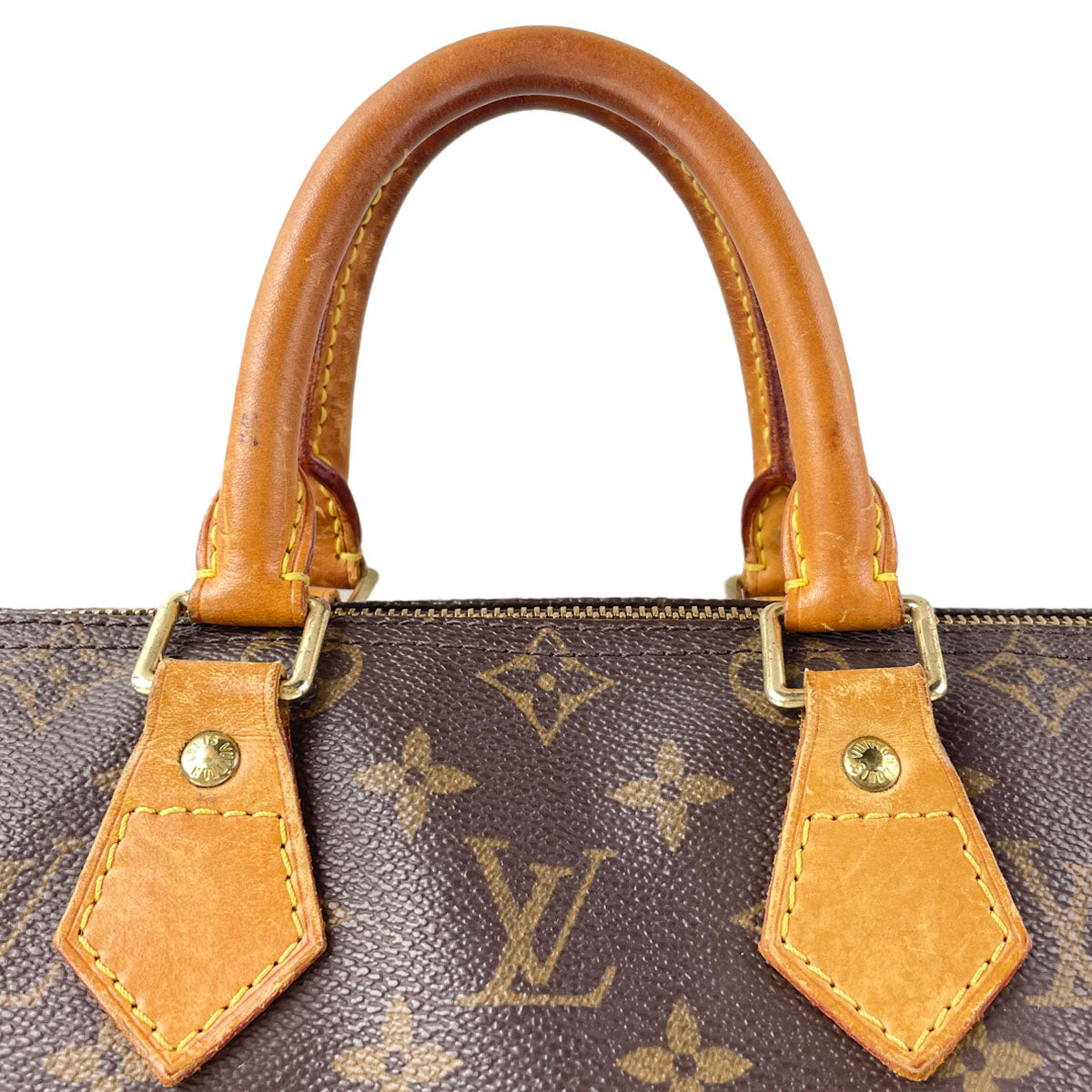 Louis Vuitton Monogram Speedy 25 Coated Canvas Fabric Brown Handbag 4899