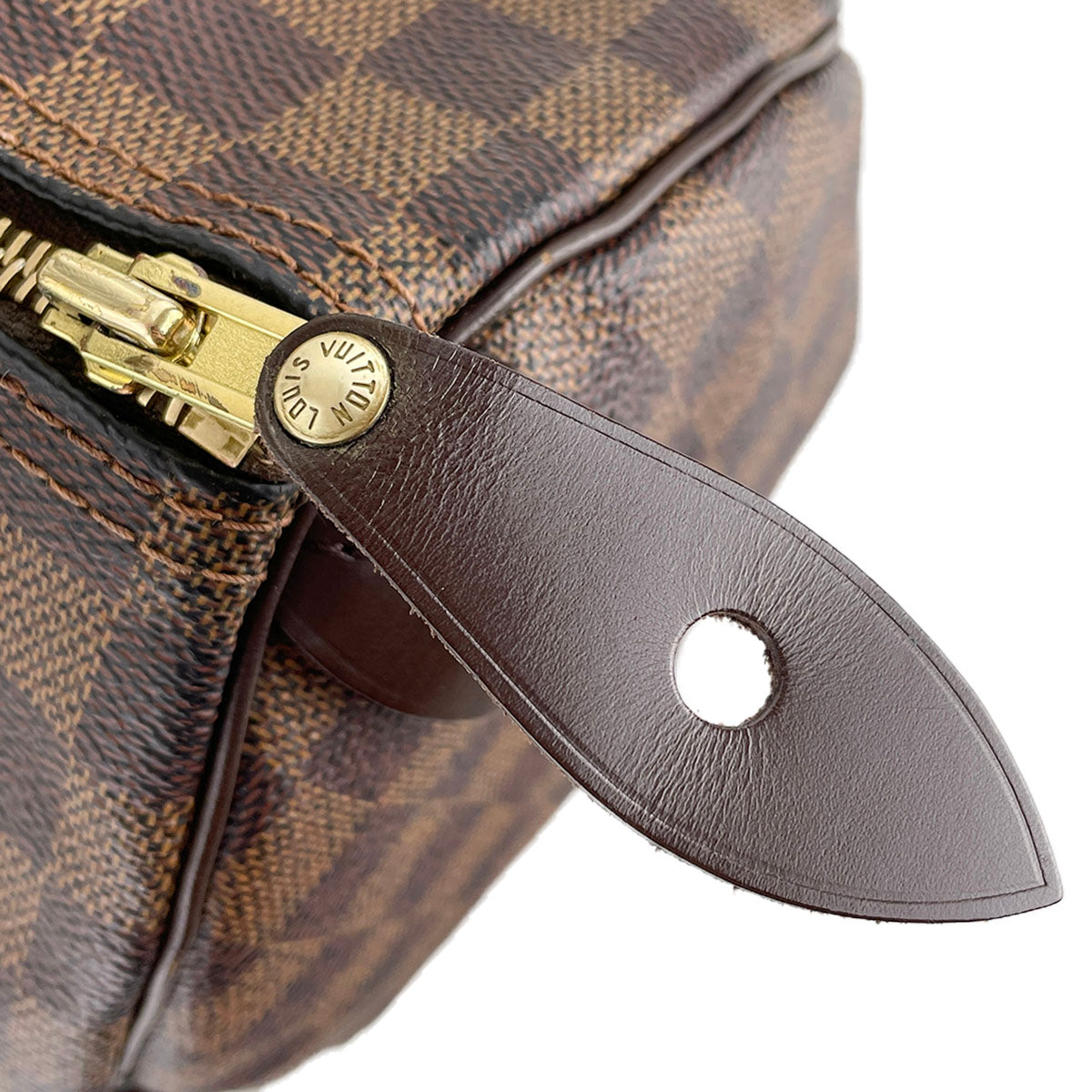 Louis Vuitton Damier Speedy 30 Coated Canvas Fabric Brown Handbag 4893
