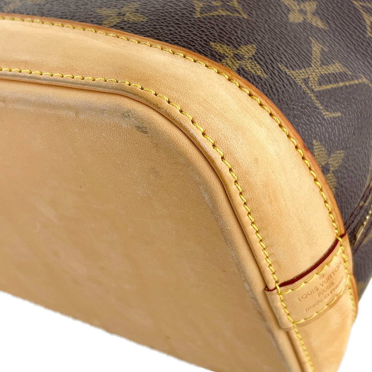 Louis Vuitton Monogram Alma Coated Canvas Fabric Brown Handbag 4913