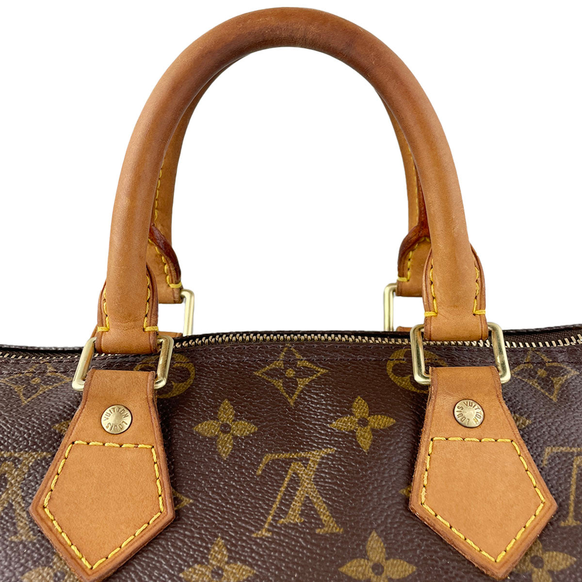 Louis Vuitton Monogram Speedy 25 Coated Canvas Fabric Brown Handbag 4932