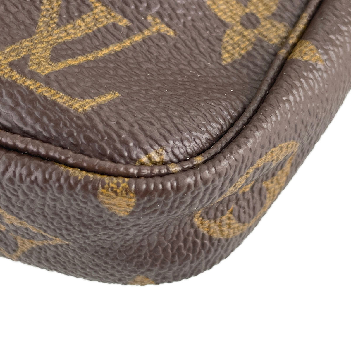 Louis Vuitton Monogram Pochette Accessoires Coated Canvas Brown Handbag 4855