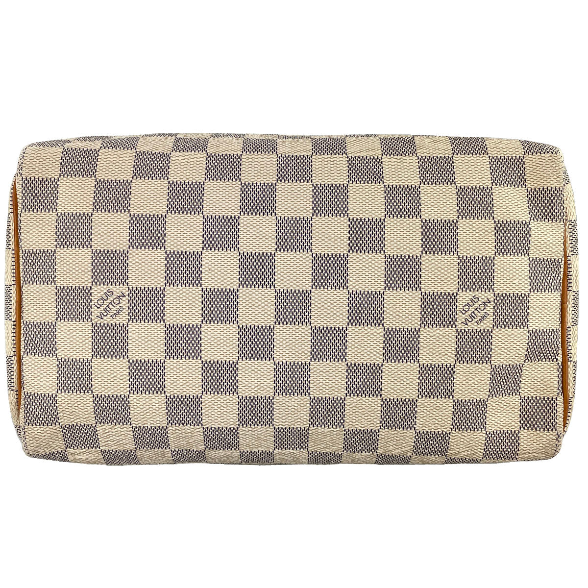 Louis Vuitton Damier Azur Speedy 25 Coated Canvas Fabric White Handbag 4939