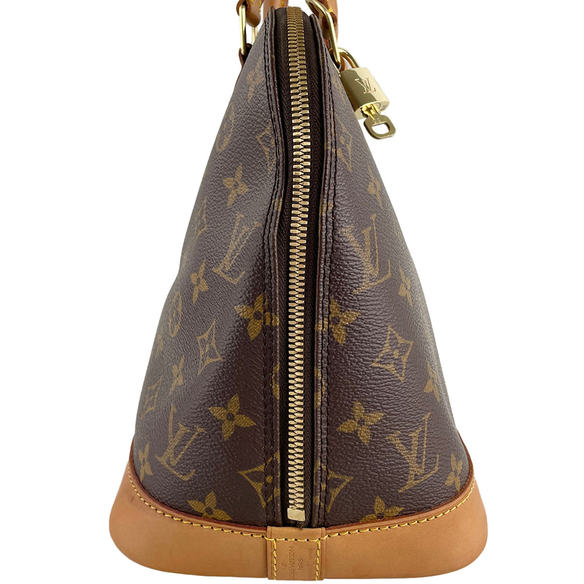 Louis Vuitton Monogram Alma Coated Canvas Fabric Brown Handbag 4823