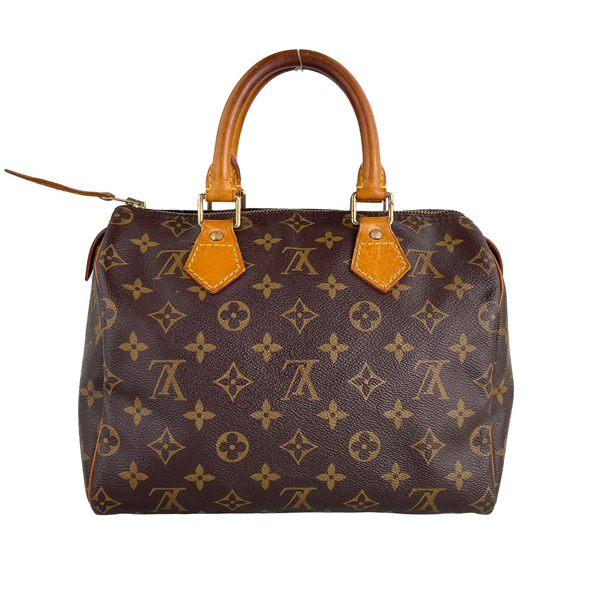 Louis Vuitton Monogram Speedy 25 Coated Canvas Fabric Brown Handbag 4827