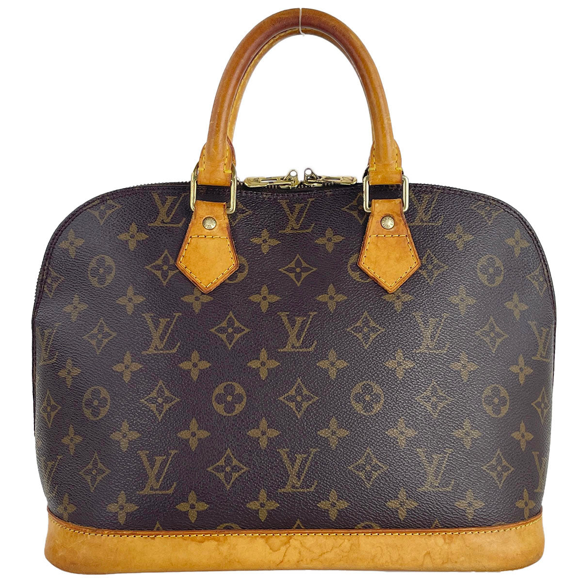 Louis Vuitton Monogram Alma Coated Canvas Fabric Brown Handbag 4915