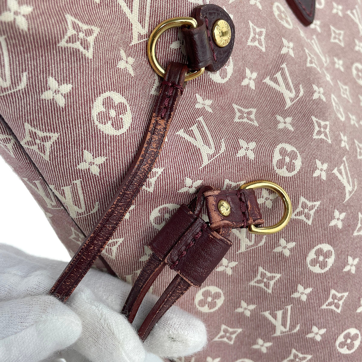 Louis Vuitton Monogram Idylle Neverfull MM Cotton Fabric Brown Tote bag 4895