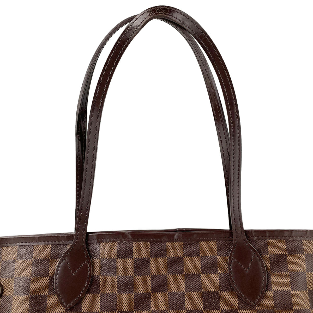 Louis Vuitton Damier Neverfull MM Coated Canvas Fabric Brown Tote bag 4826