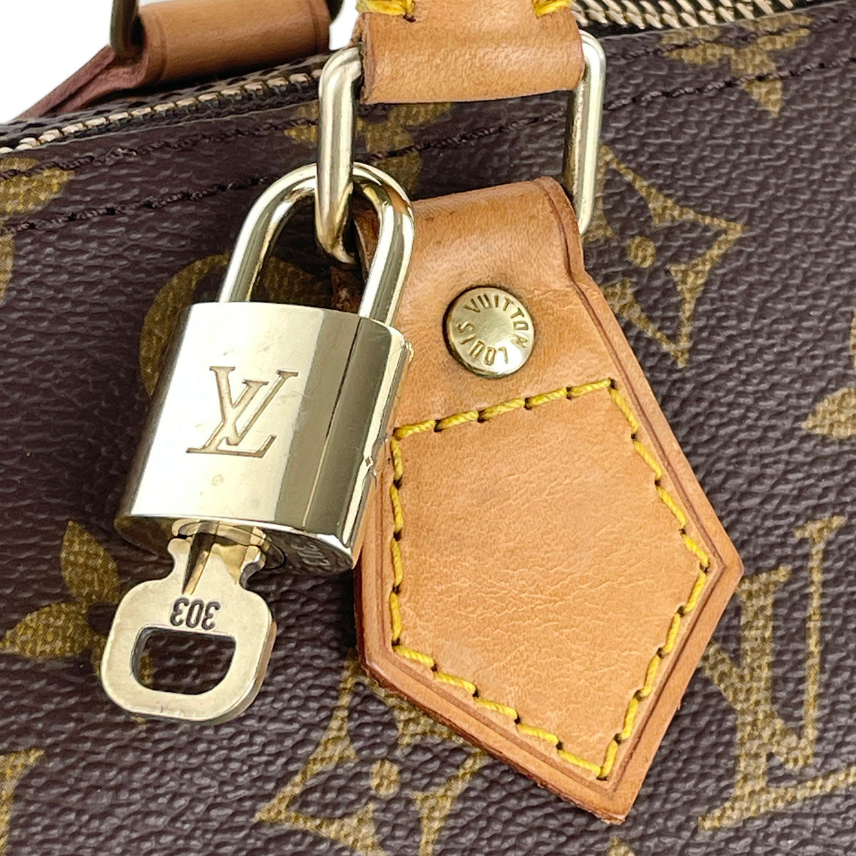 Louis Vuitton Monogram Speedy 30 Coated Canvas Fabric Brown Handbag 4931