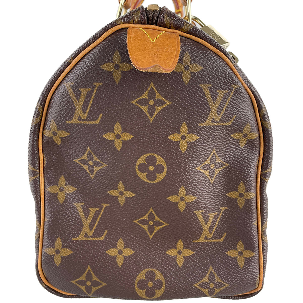 Louis Vuitton Monogram Speedy 25 Coated Canvas Fabric Brown Handbag 4928