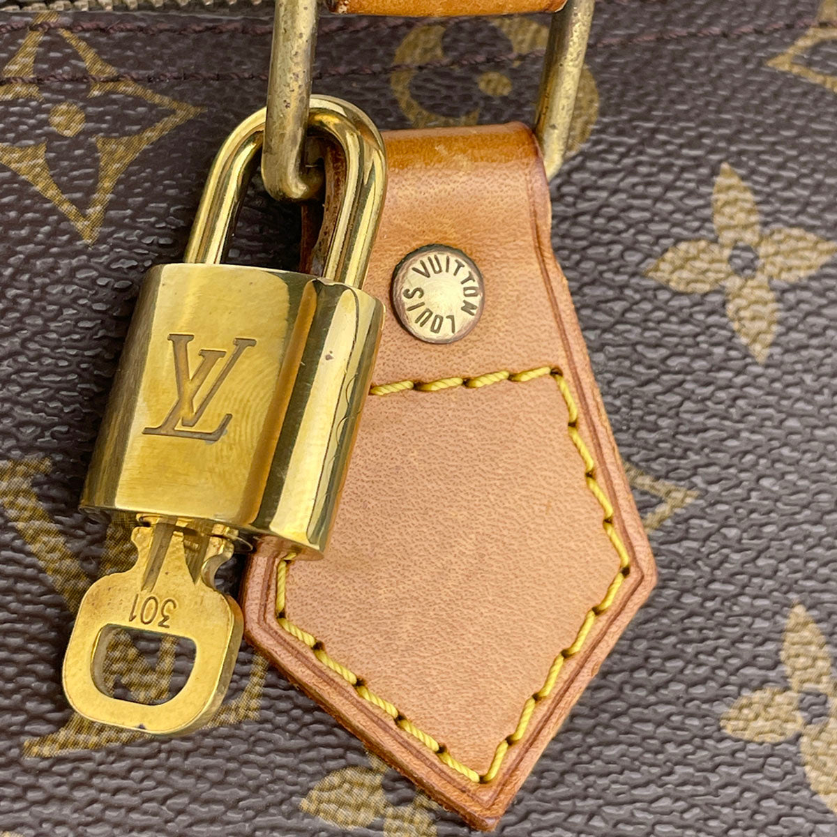 Louis Vuitton Monogram Speedy 25 Coated Canvas Fabric Brown Handbag 4827