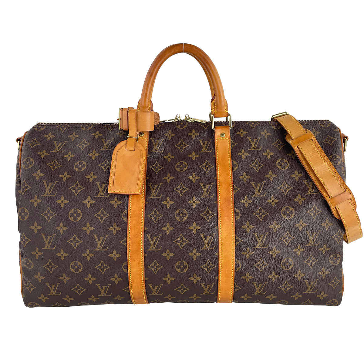 Louis Vuitton Monogram Keepall Bandouliere 50 Coated Canvas Boston Bag 4927