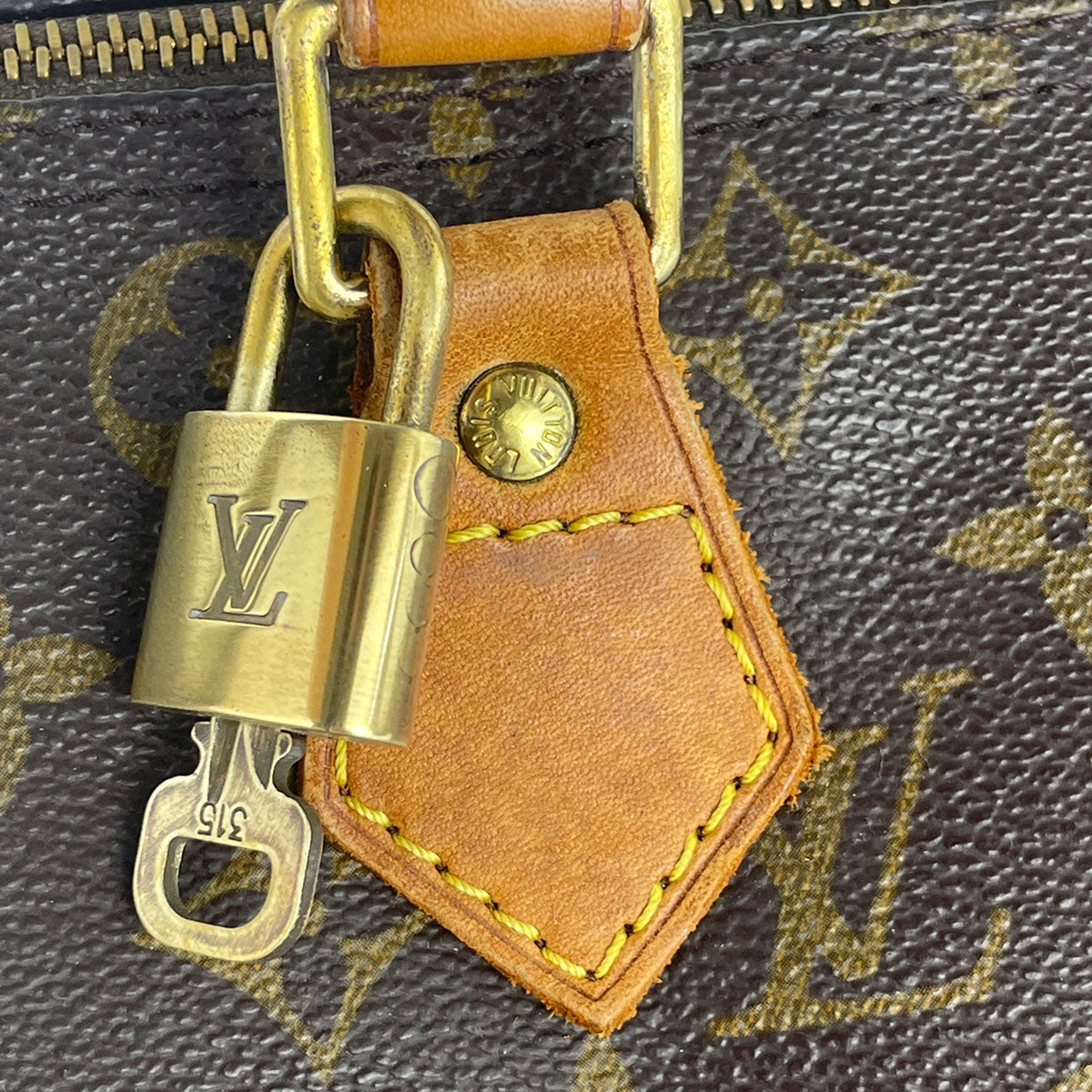 Louis Vuitton Monogram Speedy 30 Coated Canvas Fabric Brown Handbag 4909