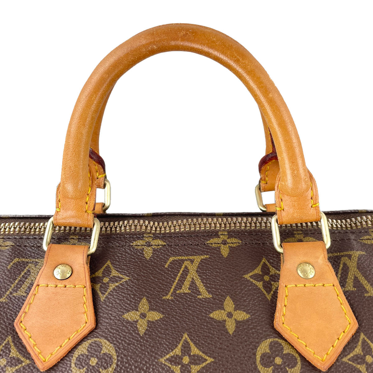 Louis Vuitton Monogram Speedy 40 Coated Canvas Fabric Brown Handbag 4850