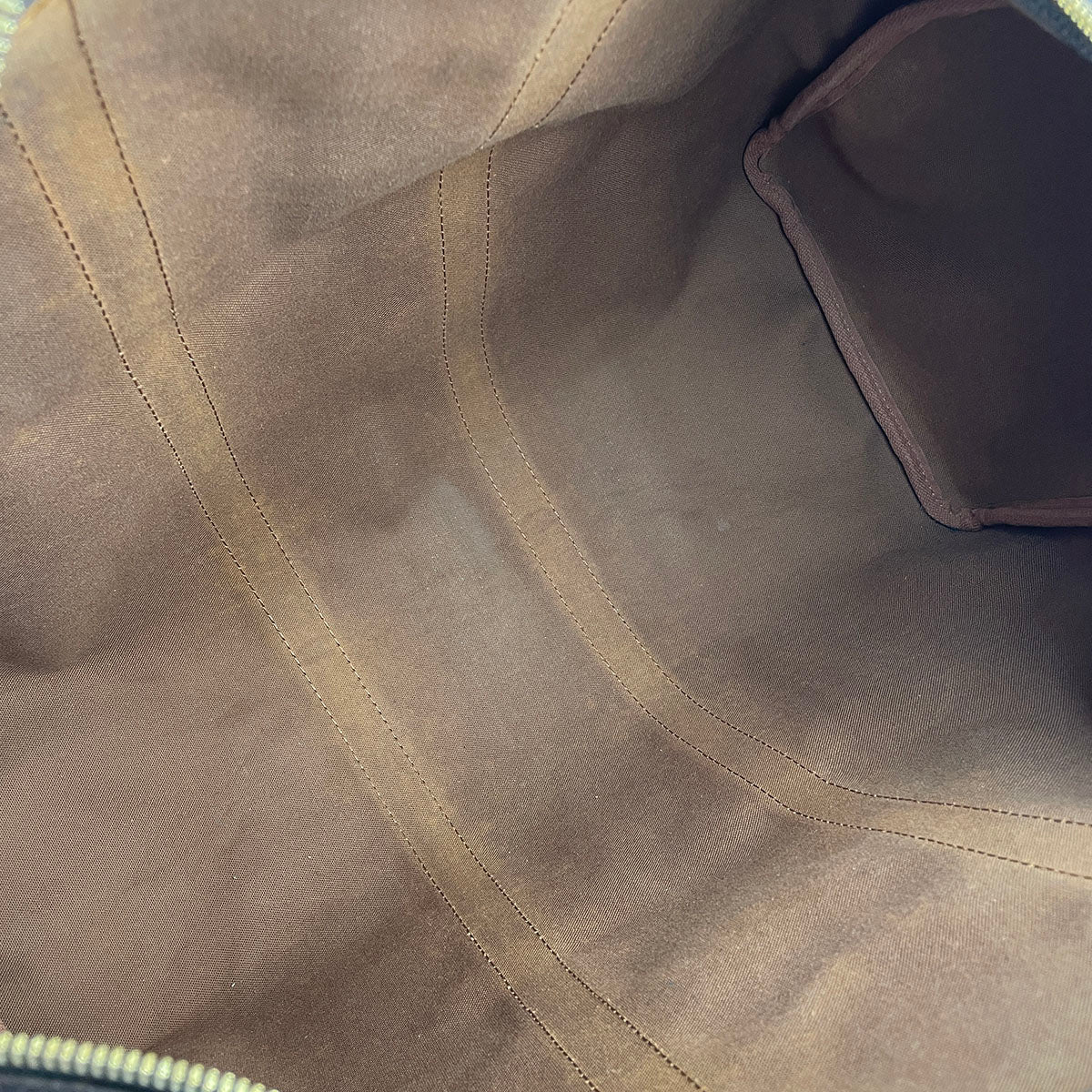 Louis Vuitton Monogram Keepall 45 Coated Canvas Fabric Brown Boston Bag 4824